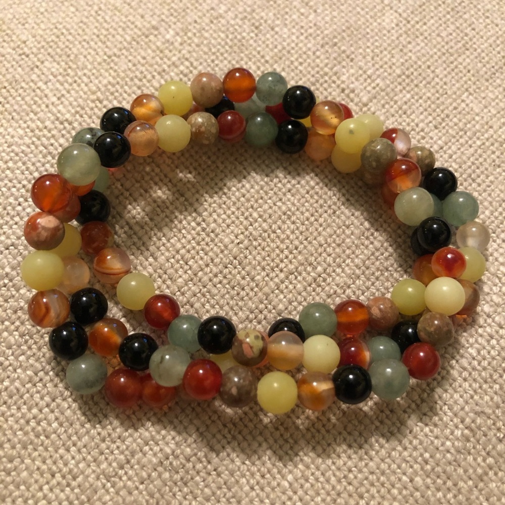 Triple Strand Gemstone Bracelet